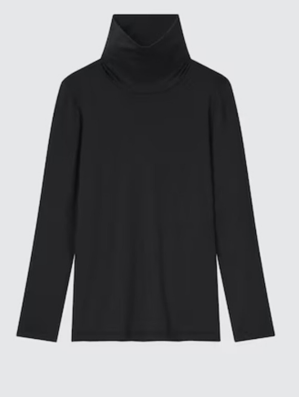 Uniqlo Heattech Extra Warm Black Turtleneck Tee